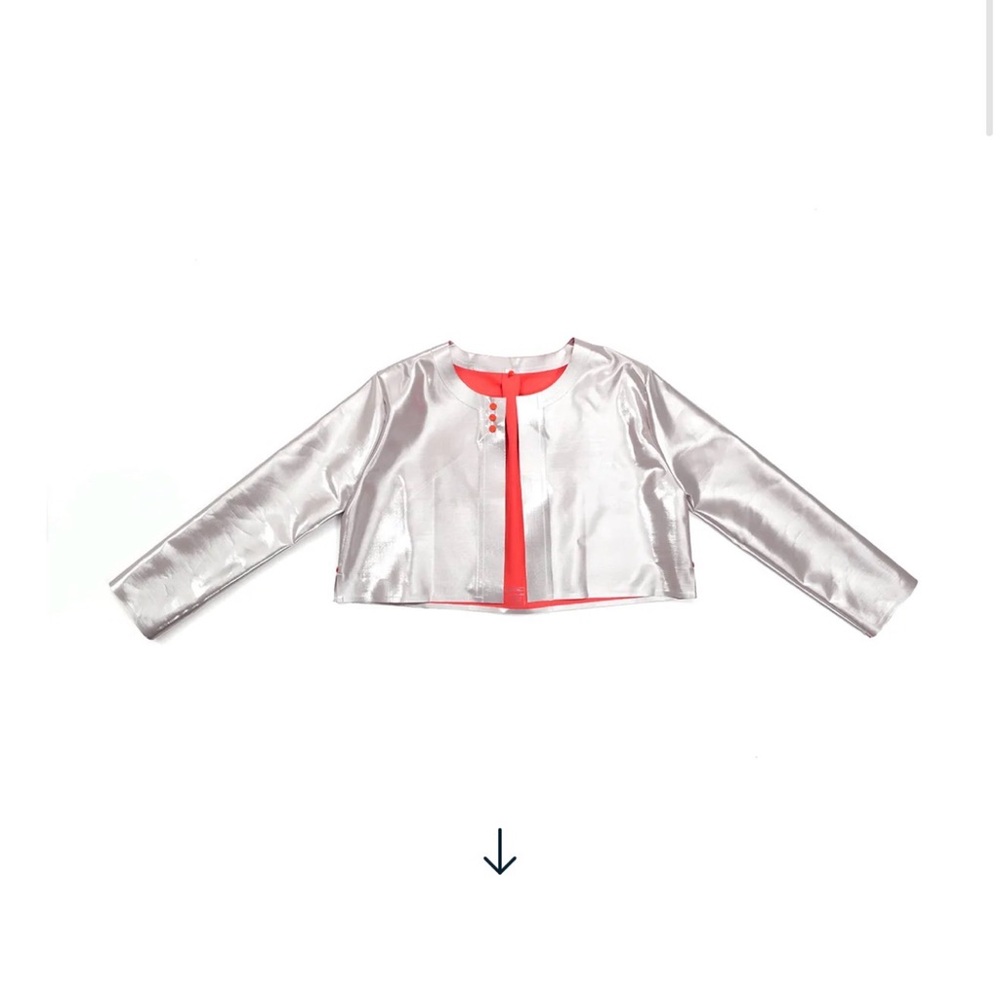 Metallic & neon bolero jacket